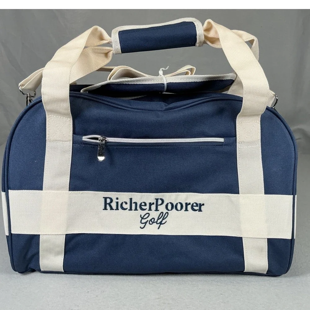 RicherPoorer Golf Navy Duffle Bag Weekender Travel Gym Bag NWT